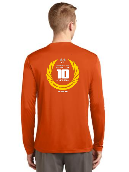 F3 10th Anniversary Sport-Tek Long Sleeve Shirts Pre-Order October 2021