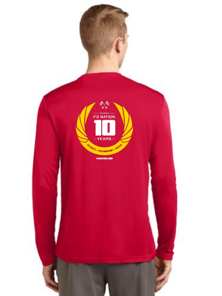 F3 10th Anniversary Sport-Tek Long Sleeve Shirts Pre-Order October 2021