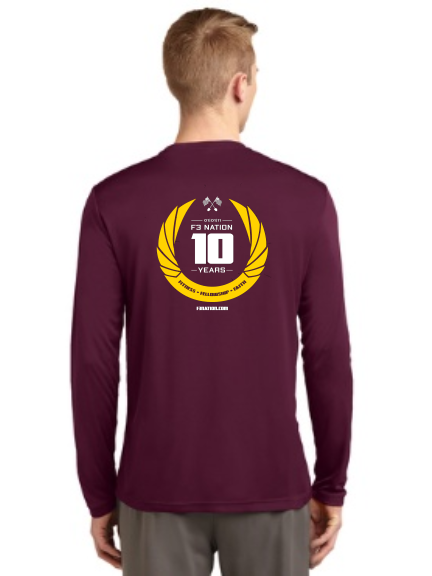 F3 10th Anniversary Sport-Tek Long Sleeve Shirts Pre-Order October 2021