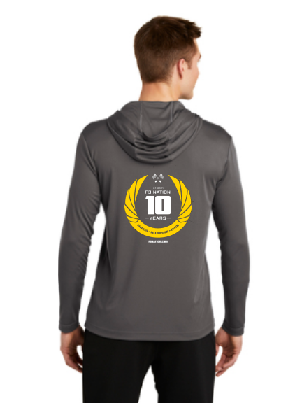 F3 10th Anniversary Sport-Tek PosiCharge Competitor Hooded Pullover Pre-Order October 2021