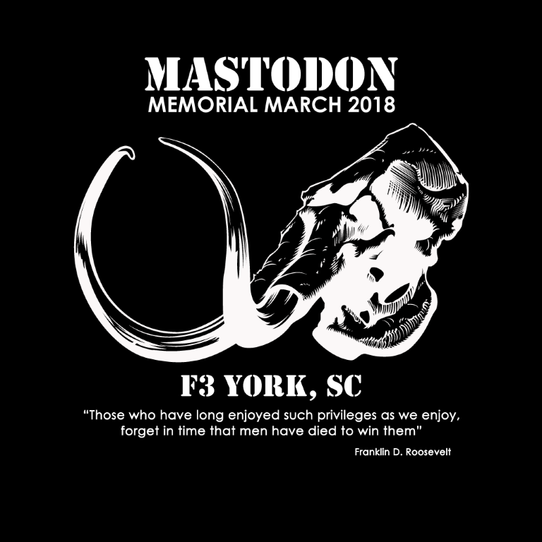 F3 Mastodon Memorial March 2018 Pre-Order