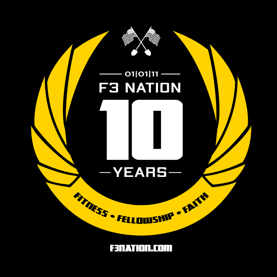 F3 10th Anniversary USA Made Tri-Blend Tee Pre-Order October 2021